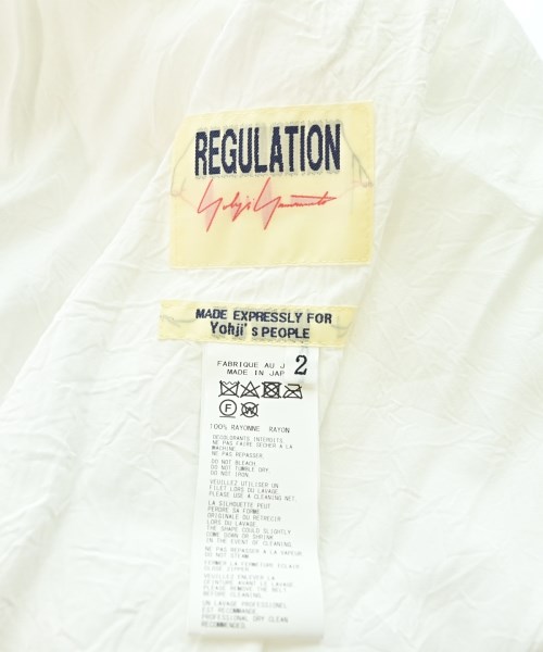 REGULATION Yohji Yamamoto（レギュレーションヨウジヤマモト）カジュアルシャツ 白 サイズ:2(S位) レディース/2200716900207