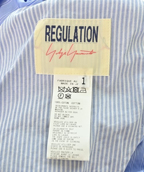 REGULATION Yohji Yamamoto（レギュレーションヨウジヤマモト）カジュアルシャツ 青 サイズ:1(XS位) レディース/2200716900221