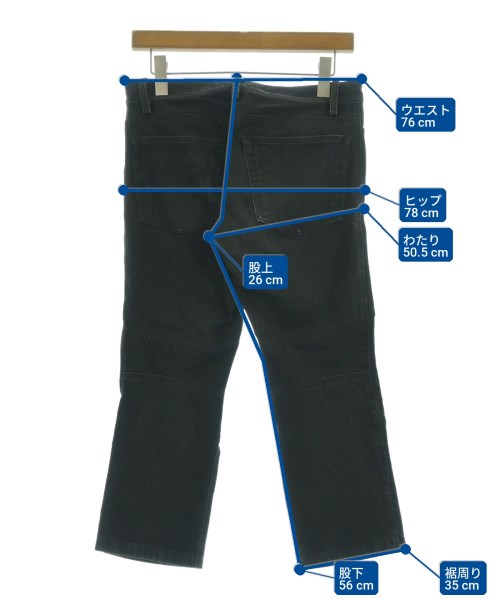 REGULATION Yohji Yamamoto（レギュレーションヨウジヤマモト）クロップドパンツ 黒 サイズ:1(XS位) レディース/2200721285016