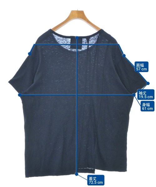 REGULATION Yohji Yamamoto（レギュレーションヨウジヤマモト）Tシャツ・カットソー 紺 サイズ:4(L位) メンズ/2200728373020