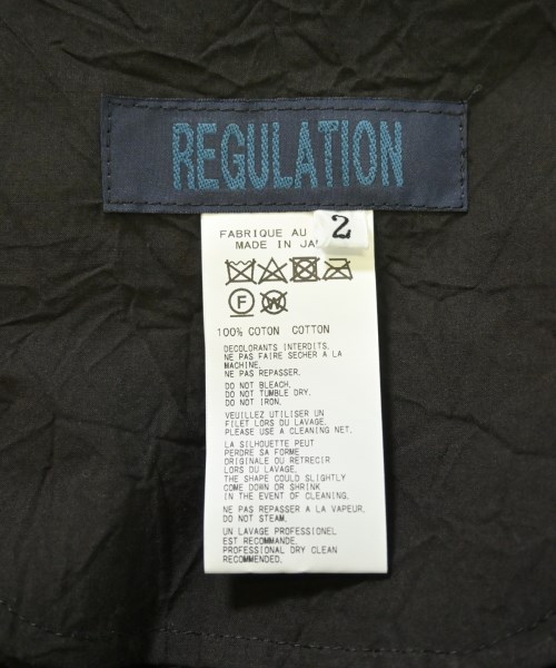 REGULATION Yohji Yamamoto（レギュレーションヨウジヤマモト）ひざ丈スカート 黒 サイズ:2(S位) レディース/2200729142038
