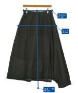 REGULATION Yohji Yamamoto（レギュレーションヨウジヤマモト）ひざ丈スカート 黒 サイズ:2(S位) レディース/2200729142038
