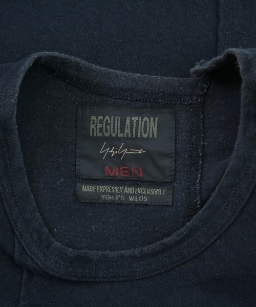 REGULATION Yohji Yamamoto（レギュレーションヨウジヤマモト）Tシャツ・カットソー 紺 サイズ:3(M位) メンズ/2200686133155