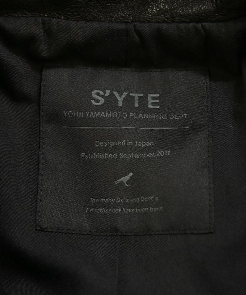 s'yte（サイト）ライダース 黒 サイズ:3(L位) メンズ/2200634593017