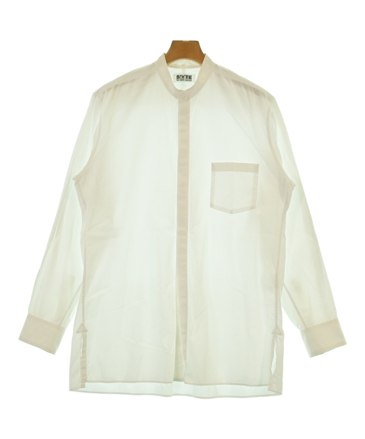 s’yte サイト カジュアルシャツ メンズ 【古着】【中古】 s'yte（サイト）カジュアルシャツ 白 サイズ:4(XL位) メンズ