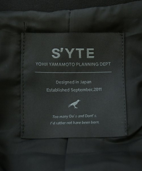 s'yte（サイト）ステンカラーコート 黒 サイズ:3(L位) メンズ/2200603657016