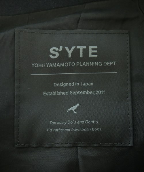 s'yte（サイト）ジャケット 黒 サイズ:3(L位) メンズ/2200664160012