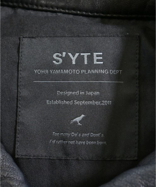 s'yte（サイト）ライダース 黒 サイズ:3(L位) メンズ/2200728388017
