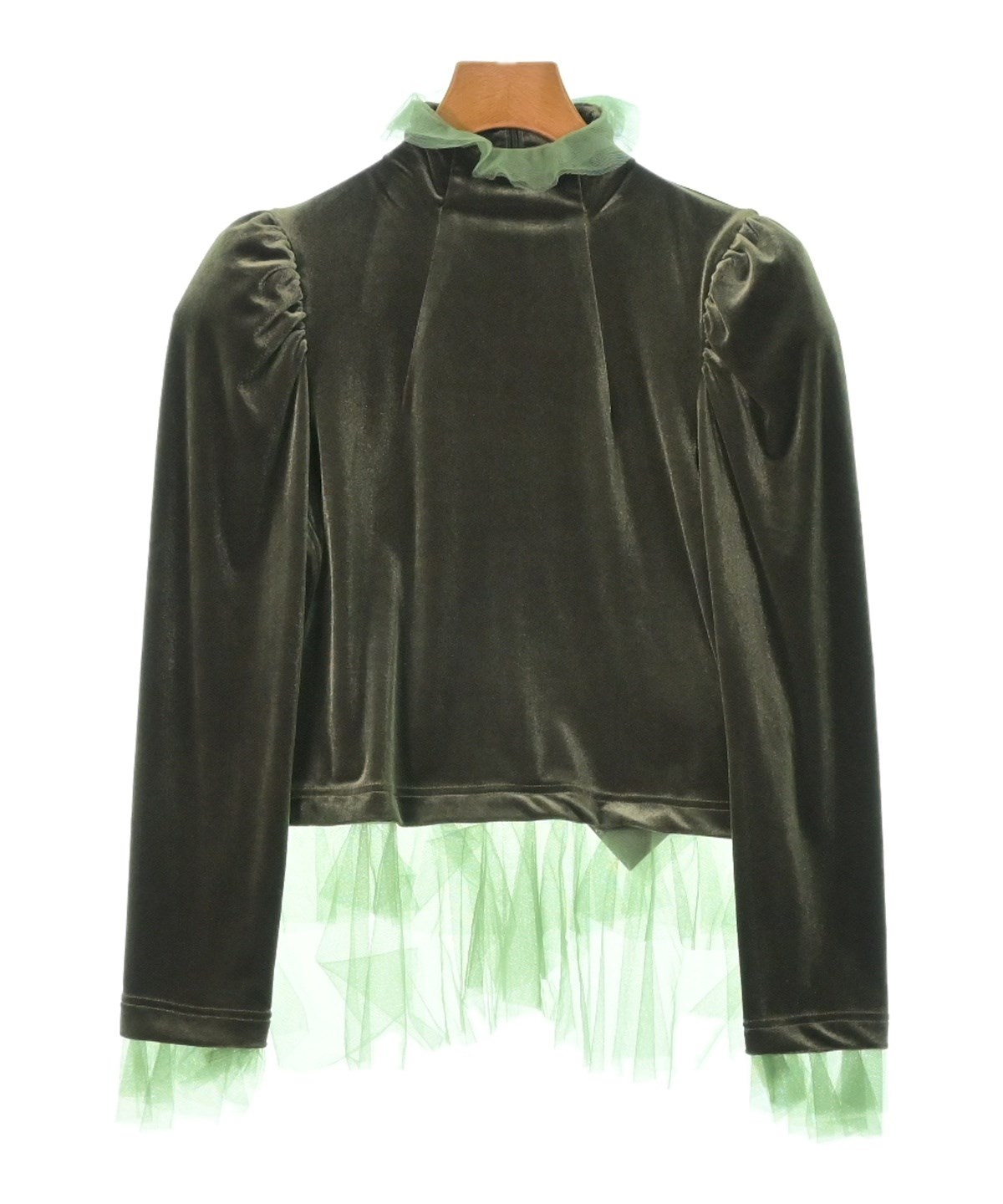 【値下げ】noir kei ninomiya カットソー 3J T003 黄緑 サイズ：SIZE XS (名古屋パルコ店) noir kei ninomiya(ノワールケイニノミヤ) カットソー3J T003 3J