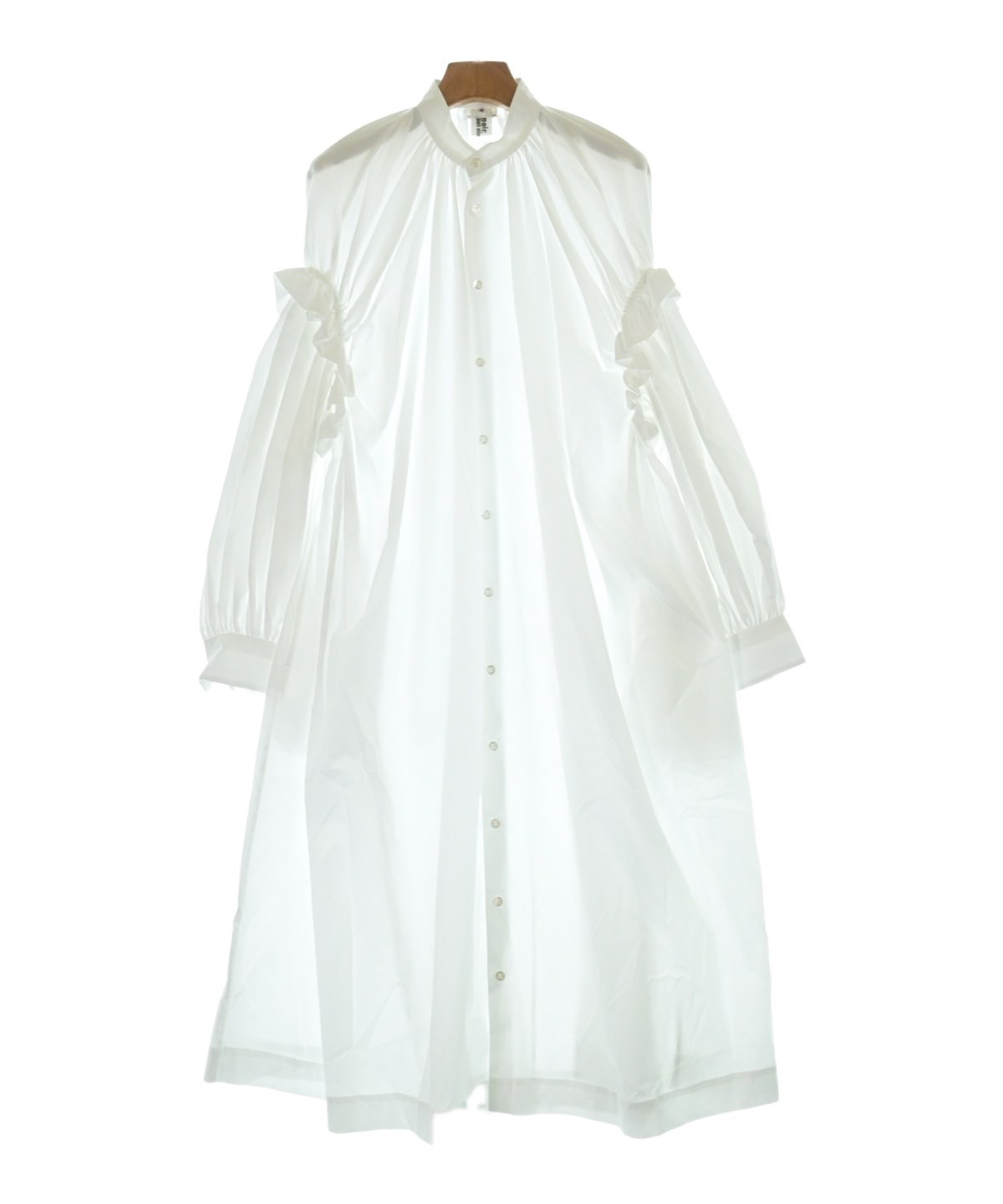 ノワールケイニノミヤ ワンピース白XS noir kei ninomiya（ノワールケイニノミヤ）シャツワンピース 白
