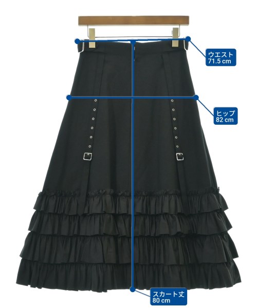 noir kei ninomiya（ノワールケイニノミヤ）ロング・マキシ丈スカート 黒 サイズ:S レディース/2200626182038