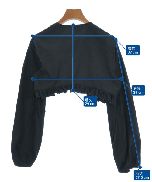 noir kei ninomiya（ノワールケイニノミヤ）カジュアルシャツ 黒 サイズ:XS レディース/2200617965022