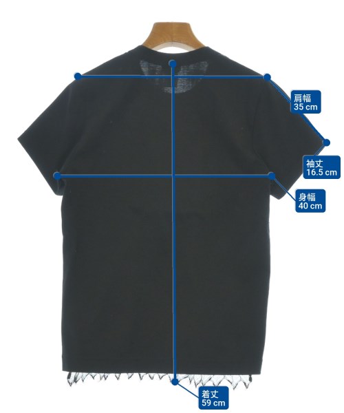 noir kei ninomiya（ノワールケイニノミヤ）Tシャツ・カットソー 黒 サイズ:S レディース/2200676611144