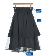 noir kei ninomiya（ノワールケイニノミヤ）ひざ丈スカート 黒 サイズ:M レディース/2200677842424