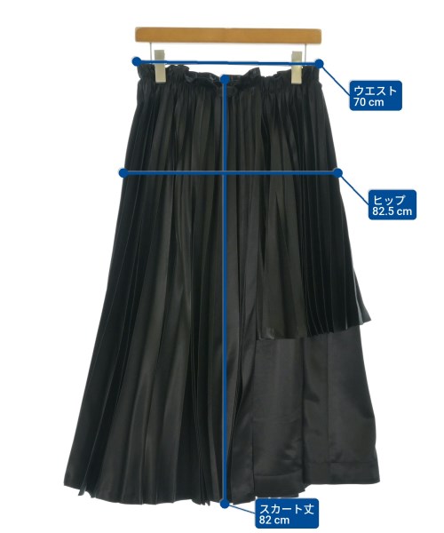 noir kei ninomiya（ノワールケイニノミヤ）ロング・マキシ丈スカート 黒 サイズ:S レディース/2200697685063