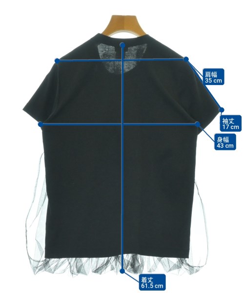 noir kei ninomiya（ノワールケイニノミヤ）Tシャツ・カットソー 黒 サイズ:S レディース/2200710529039