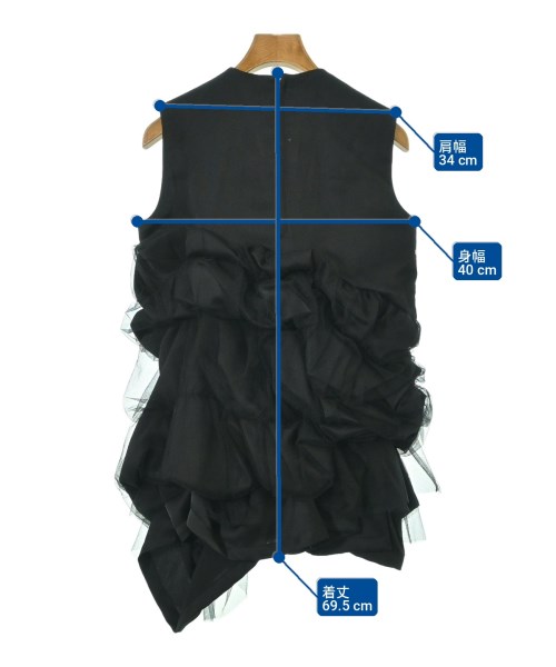 noir kei ninomiya（ノワールケイニノミヤ）ブラウス 黒 サイズ:XS レディース/2200708679180