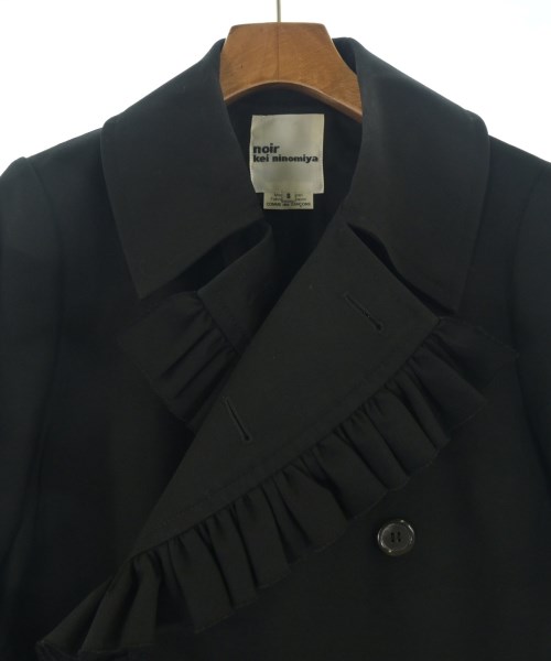 noir kei ninomiya（ノワールケイニノミヤ）ステンカラーコート 黒 サイズ:S レディース/2200634836039