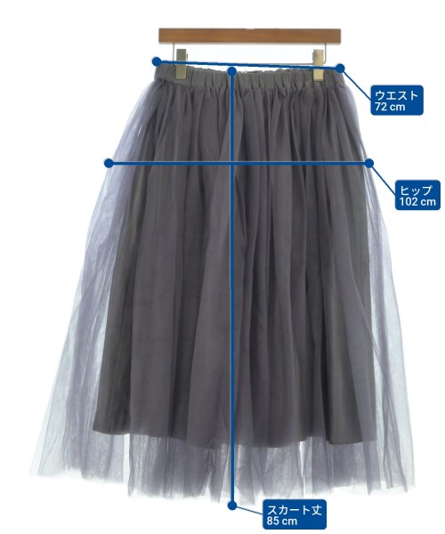 noir kei ninomiya（ノワールケイニノミヤ）ロング・マキシ丈スカート グレー サイズ:S レディース/2200647992142