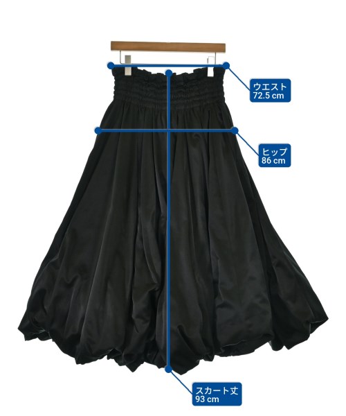 noir kei ninomiya（ノワールケイニノミヤ）ロング・マキシ丈スカート 黒 サイズ:S レディース/2200651303064