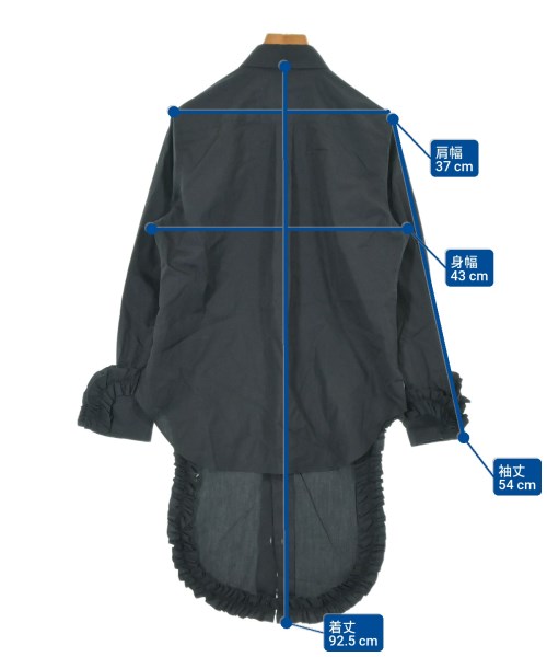 noir kei ninomiya（ノワールケイニノミヤ）カジュアルシャツ 黒 サイズ:S レディース/2200653247038