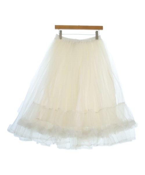 noir kei ninomiya(ノワール　ケイ　ニノミヤ)ひざ丈スカート 白 サイズ:S/2200653957012