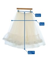 noir kei ninomiya（ノワールケイニノミヤ）ひざ丈スカート 白 サイズ:S レディース/2200653957012