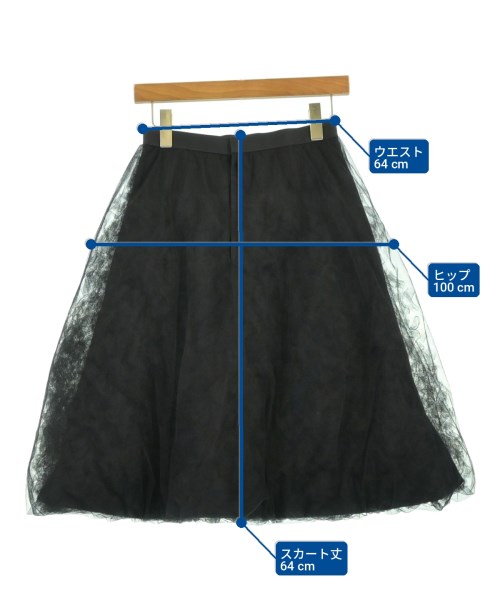 noir kei ninomiya（ノワールケイニノミヤ）ロング・マキシ丈スカート 黒 サイズ:XS レディース/2200704499058