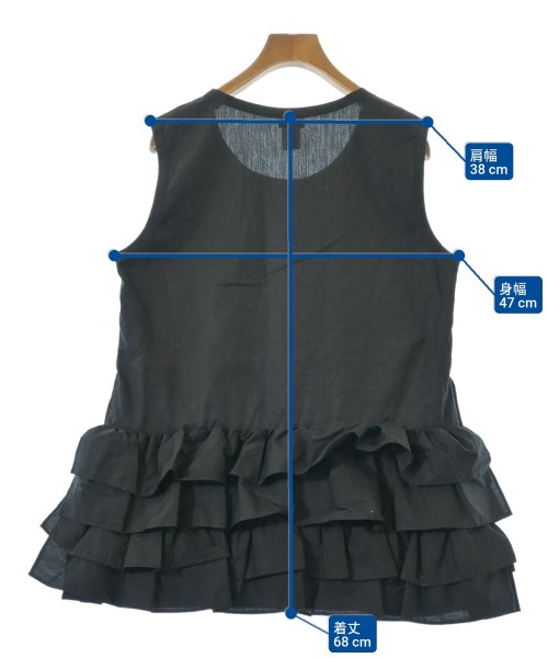 noir kei ninomiya（ノワールケイニノミヤ）カジュアルシャツ 黒 サイズ:M レディース/2200665903137