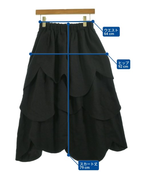 noir kei ninomiya（ノワールケイニノミヤ）ロング・マキシ丈スカート 黒 サイズ:XS レディース/2200729914017