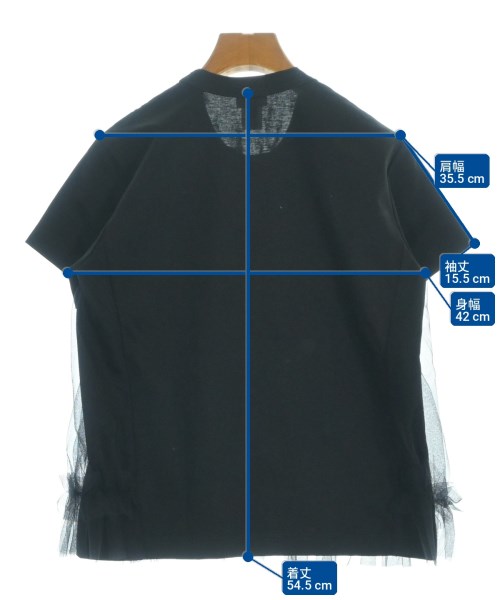 noir kei ninomiya（ノワールケイニノミヤ）Tシャツ・カットソー 黒 サイズ:S レディース/2200731387052