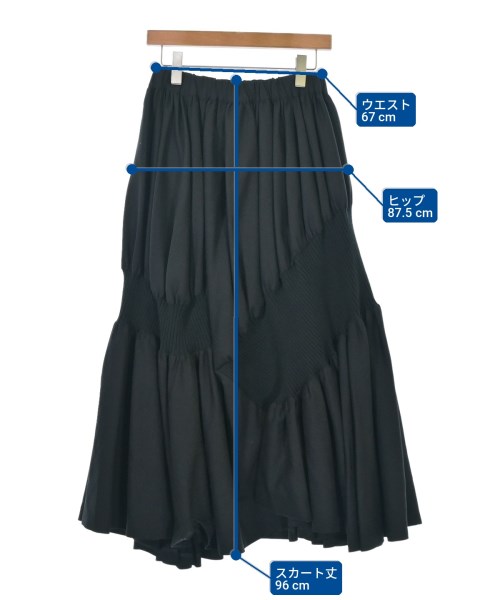 noir kei ninomiya（ノワールケイニノミヤ）ロング・マキシ丈スカート 黒 サイズ:-(M位) レディース/2200737142020