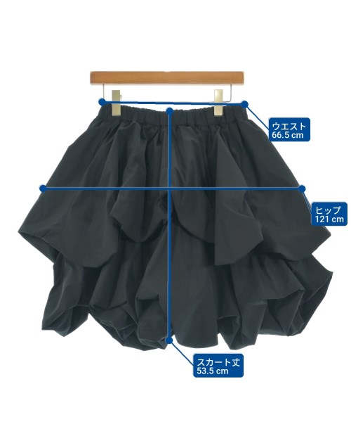 noir kei ninomiya（ノワールケイニノミヤ）ひざ丈スカート 黒 サイズ:S レディース/2200720103083