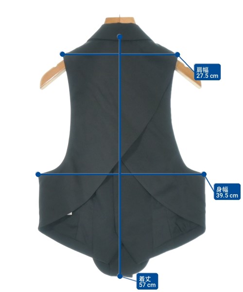 noir kei ninomiya（ノワールケイニノミヤ）ベスト 黒 サイズ:XS レディース/2200727547040