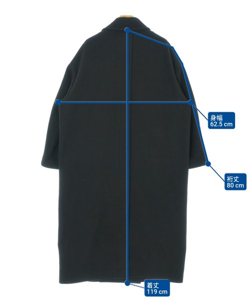 noir kei ninomiya（ノワールケイニノミヤ）ステンカラーコート 黒 サイズ:XS レディース/2200684622019