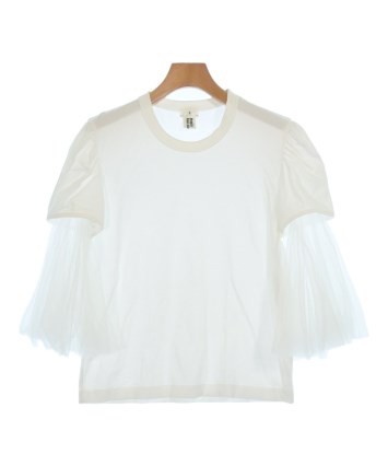 ノワールケイニノミヤ　チュール付き白半袖Tシャツ　M noir kei ninomiya（ノワールケイニノミヤ）Tシャツ・カットソー 白