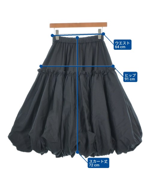 noir kei ninomiya（ノワールケイニノミヤ）ひざ丈スカート 黒 サイズ:XS レディース/2200691088013