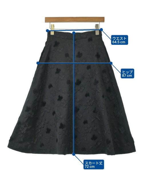 noir kei ninomiya（ノワールケイニノミヤ）ひざ丈スカート 黒 サイズ:XS レディース/2200691088150