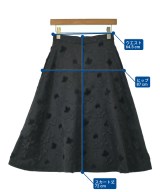 noir kei ninomiya（ノワールケイニノミヤ）ひざ丈スカート 黒 サイズ:XS レディース/2200691088150