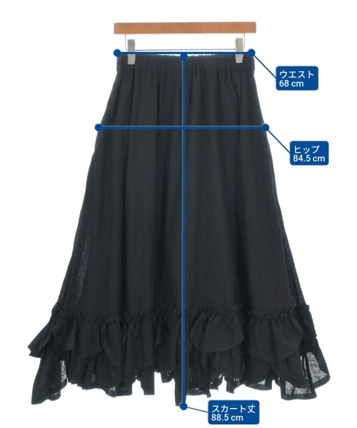 noir kei ninomiya（ノワールケイニノミヤ）ロング・マキシ丈スカート 黒 サイズ:XS レディース/2200691519036