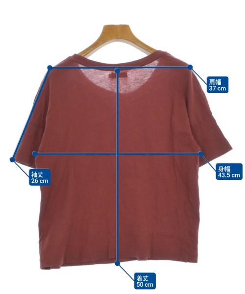 ORGANIC by JOHN PATRICK（オーガニックバイジョンパトリック）Tシャツ・カットソー 赤 サイズ:XS レディース/2200682139090
