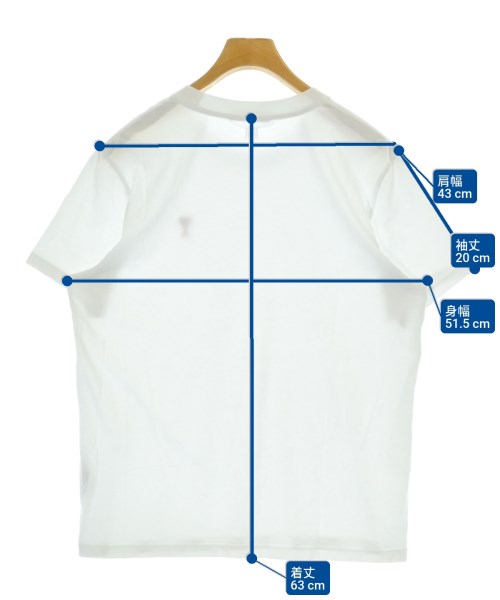 ami（アミ）Tシャツ・カットソー 白 サイズ:L メンズ/2200675068253