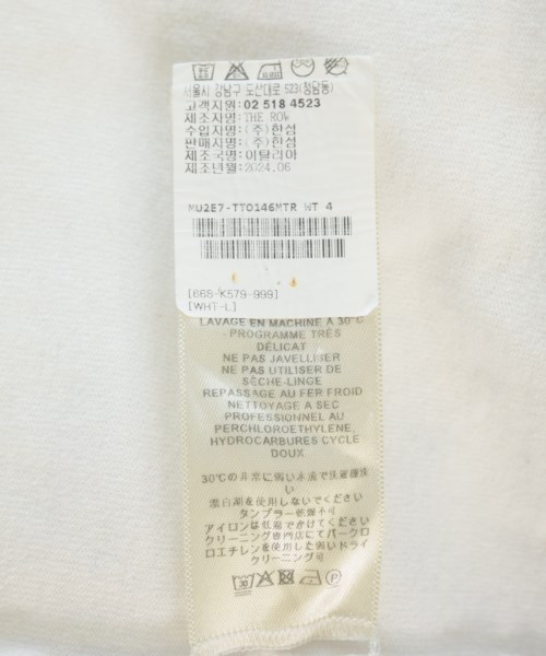 THE ROW（ザロウ）Tシャツ・カットソー 白 サイズ:L メンズ/2200708461037