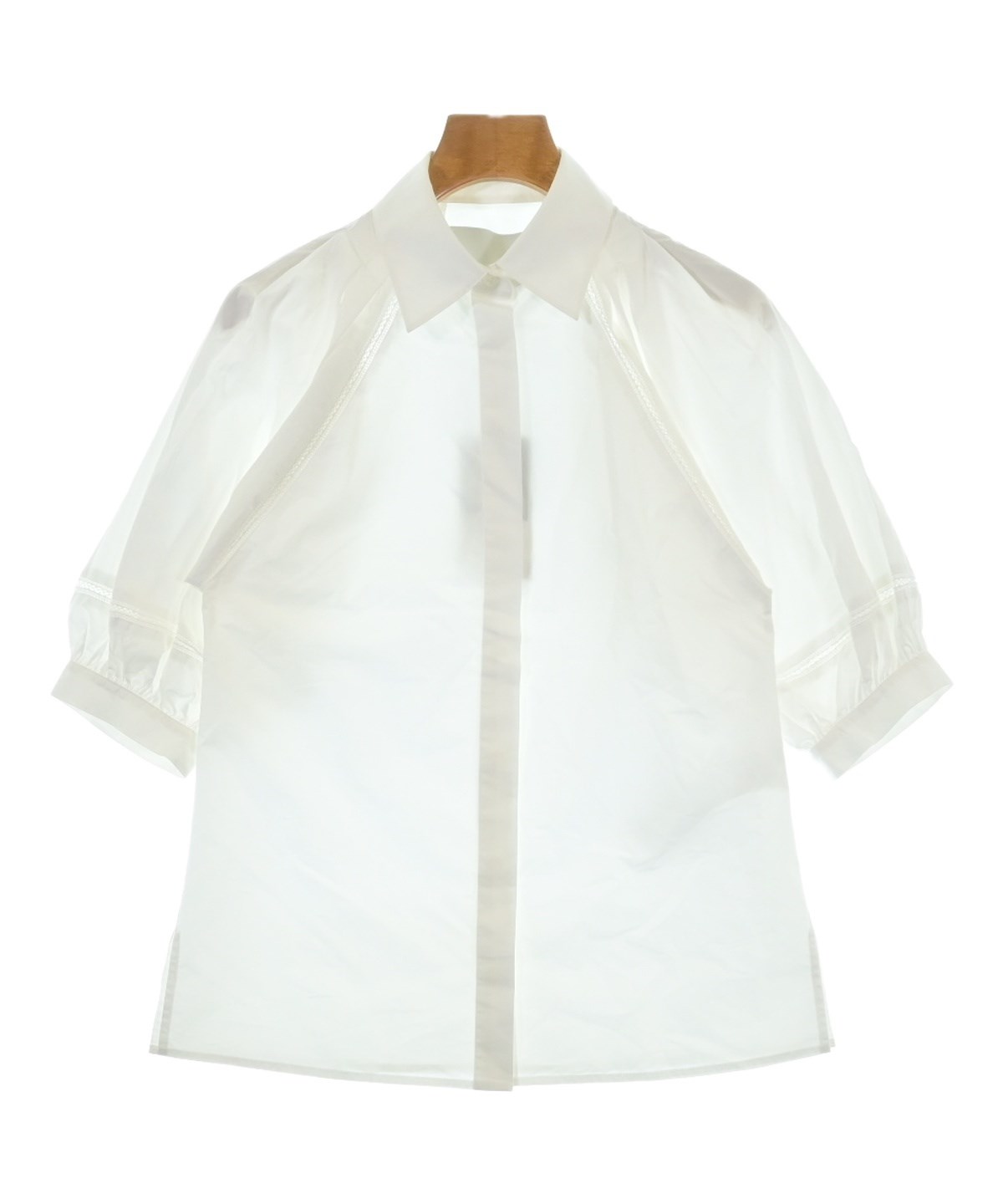 3.1 Phillip Lim カジュアルシャツ 0(XS位) 白x紺(総柄) 【古着】【中古】 3.1 Phillip Lim（スリーワンフィリップリム）カジュアルシャツ 白