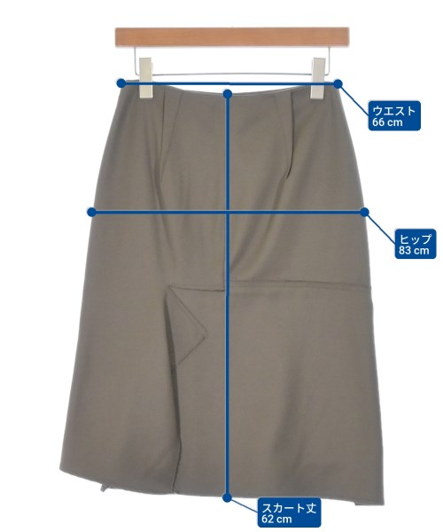 3.1 Phillip Lim（スリーワンフィリップリム）ひざ丈スカート カーキ サイズ:0(XS位) レディース/2200667887060