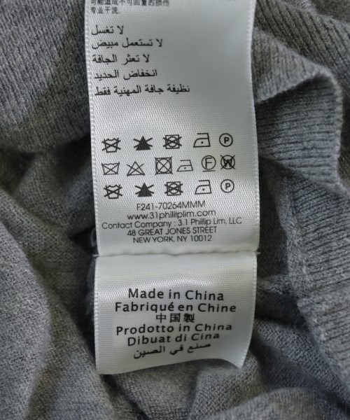 3.1 Phillip Lim（スリーワンフィリップリム）ニット・セーター グレー サイズ:S レディース/2200724747092