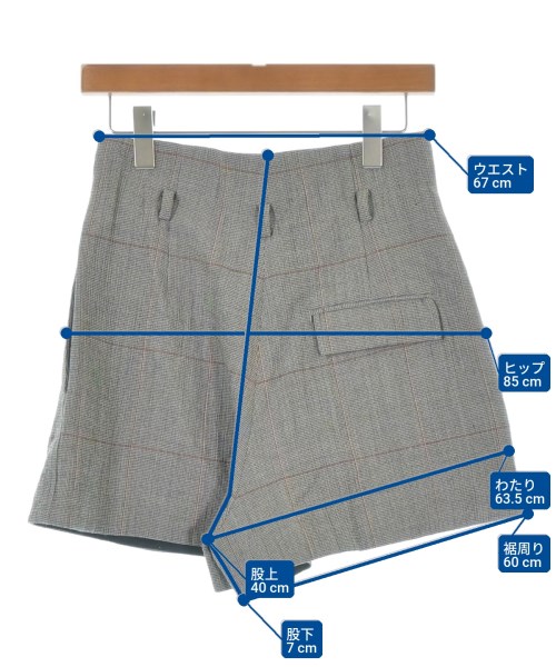 3.1 Phillip Lim（スリーワンフィリップリム）ショートパンツ グレー サイズ:0(XS位) レディース/2200728407084
