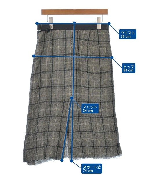 UNDER COVER（アンダーカバー）ロング・マキシ丈スカート グレー サイズ:2(M位) レディース/2200640486037