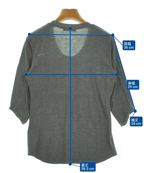 UNDER COVER（アンダーカバー）Tシャツ・カットソー グレー サイズ:1(S位) レディース/2200643434066