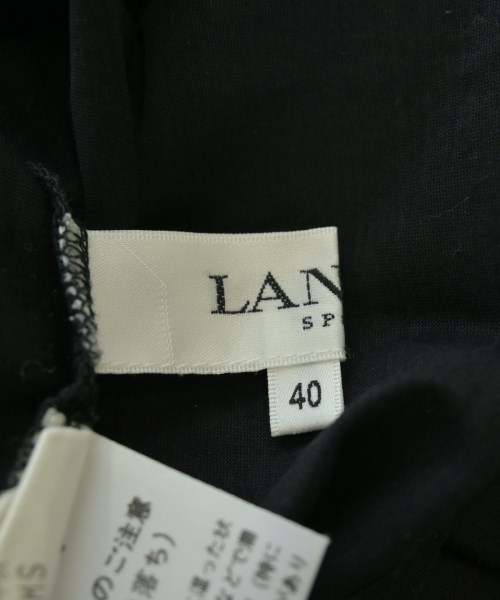 LANVIN（ランバン）ポロシャツ 黒 サイズ:40(M位) レディース/2200634926471